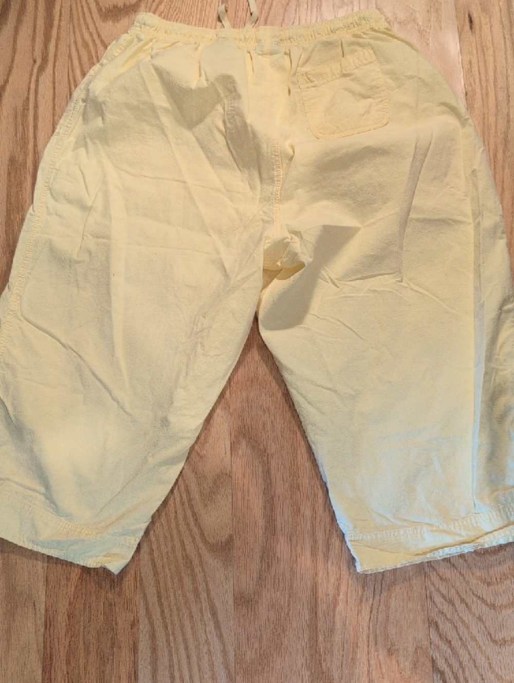 Women's Light Yellow Casual Drawstring Shorts - Picture 4 of 7